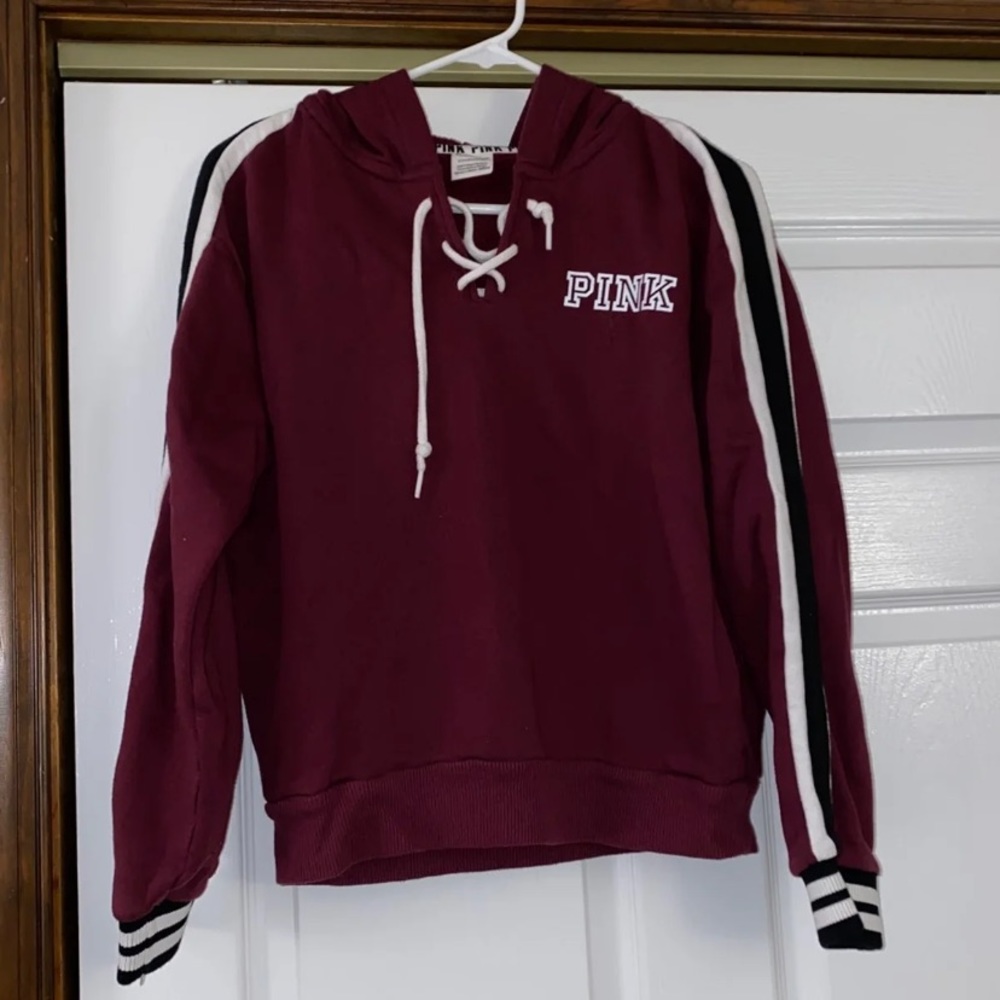 PINK long sleeve hooded top